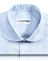 White Hairline Stripes On Pale Blue