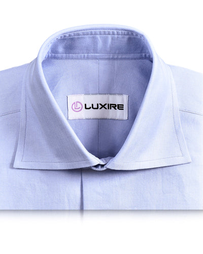 Sky Blue Herringbone Shirt