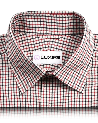 Black Red in Ecru Checks