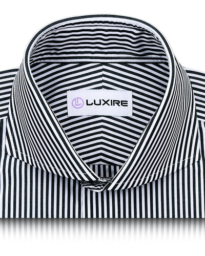 Dark Black Pencil Stripes On White