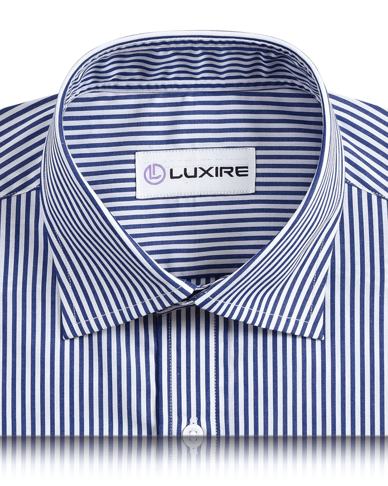 Chemise à rayures bleu foncé