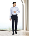 Navy Wool Flannel Pant