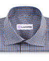 Blue Brown White Gingham Checks