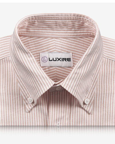 Pale Orange University Stripes Oxford Shirt