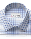 Lin : Rayures bleues Tattersall