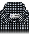 Monti Schwarz-weißer mittlerer Gingham-Twill