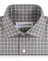 Grey White Tattersall Flannel Work Shirt