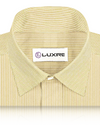 Cotton Linen: Light Ecru Dress Stripes On White