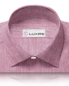 Lin : Chambray rouge et blanc flammé