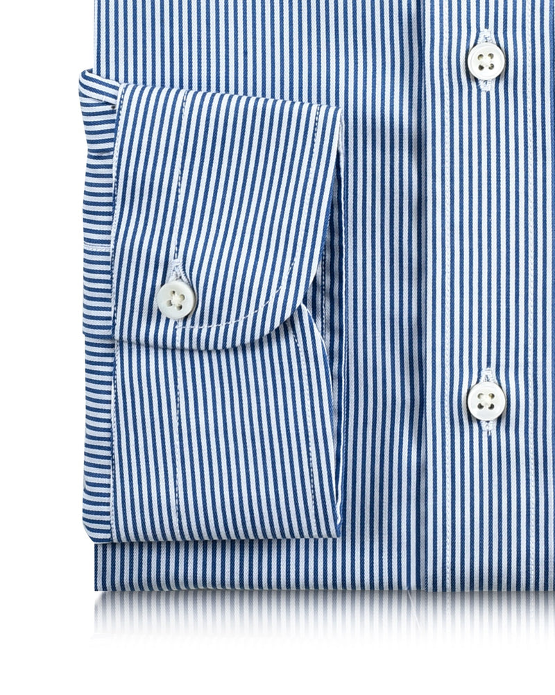 Robe à rayures bleu glauque