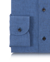 Coton et lin : Chambray bleu foncé uni