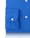 Chemise Oxford bleu royal à pois