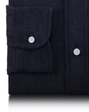 Dunkles Indigo-Denim-Chambray-Hemd