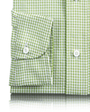 Grüner kleiner Gingham-Seersucker