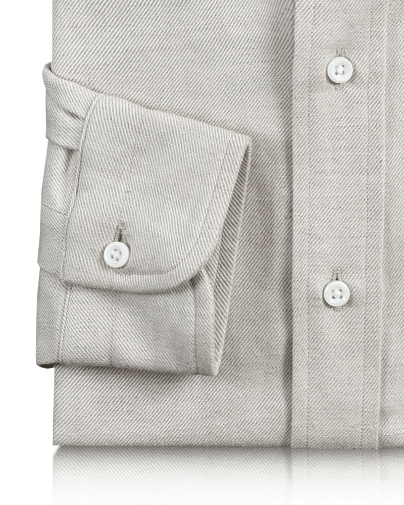 Leinen Baumwolle: Cremefarbener Twill