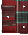 Sergé brossé - Tartan rouge et vert