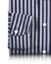 Graues marineblaues 120/2-Hemd mit bengalischen Streifen