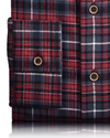Kastanienbrauner, grauer Tattersall-Flanell