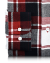 Mutiges Twill-Rot-Schwarz-Karos auf Weiß