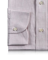Cotton Linen: Light Pink Stripes On White