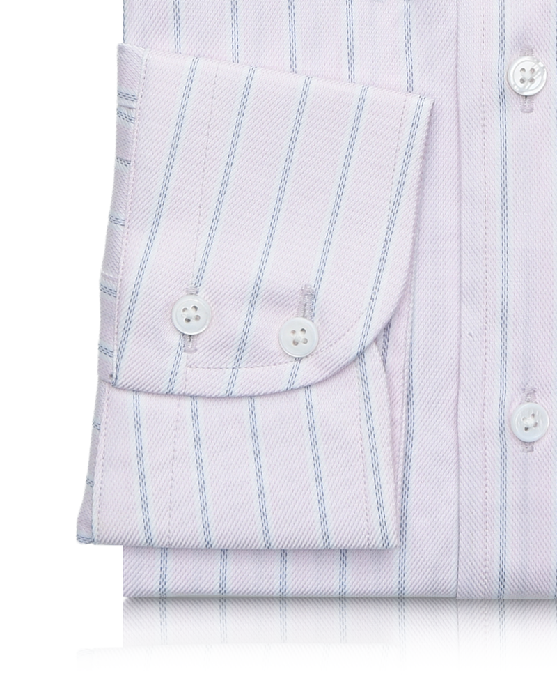 Hemd mit rosa und marineblauen Streifen
