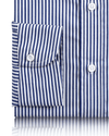 Chemise à rayures bleu foncé