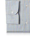 Blue Black on Cream Tattersall Twill