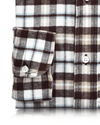 Brauner hellbrauner weißer Twill-Flanell
