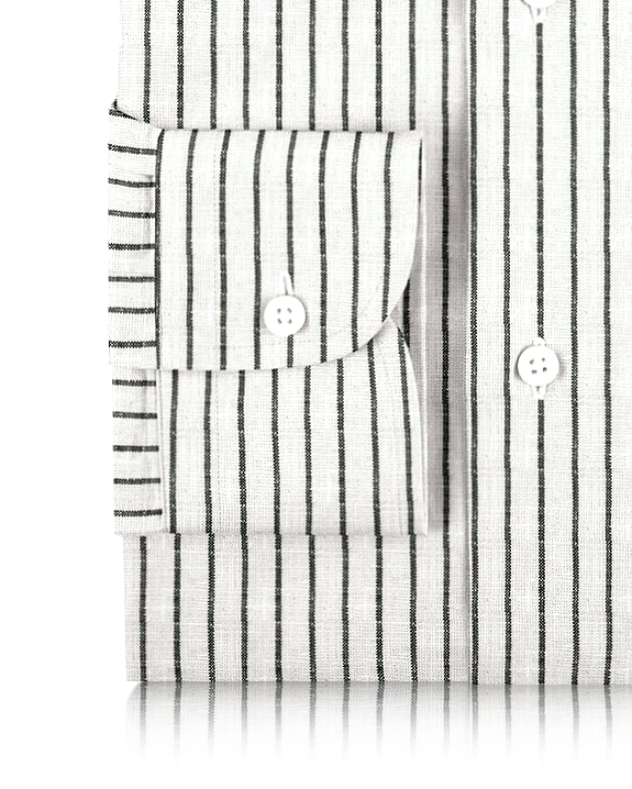 Weißes schwarzes Nadelstreifen-Leinen