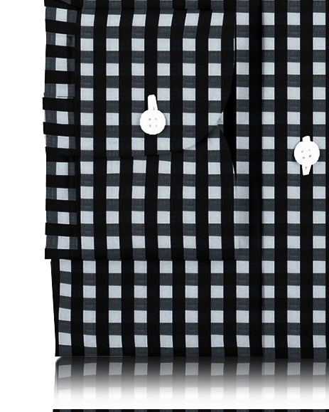 Monti Schwarz-weißer mittlerer Gingham-Twill