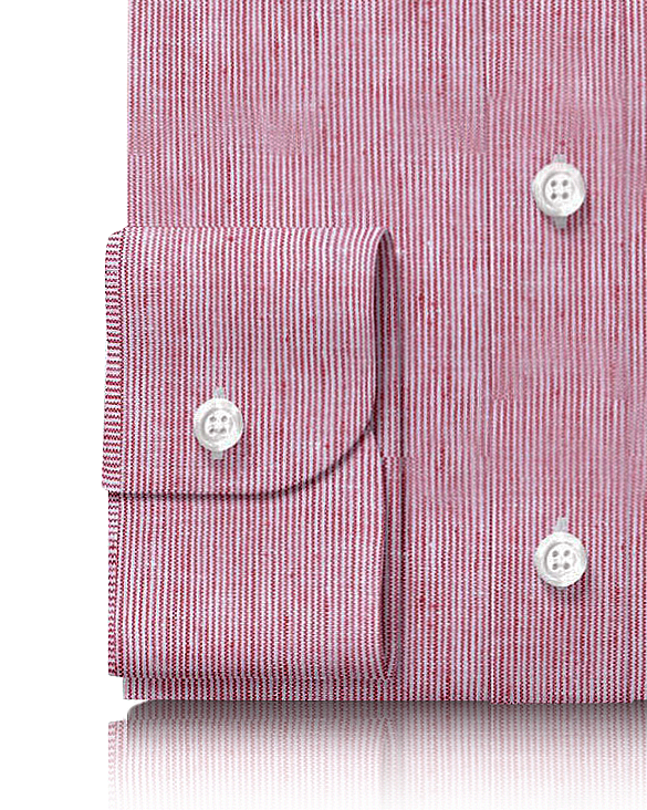 Lin : Chambray rouge et blanc flammé