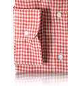 Leinen: Rot-weiße Gingham-Karos