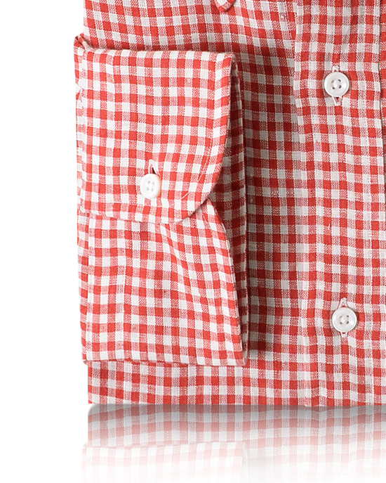 Leinen: Rot-weiße Gingham-Karos