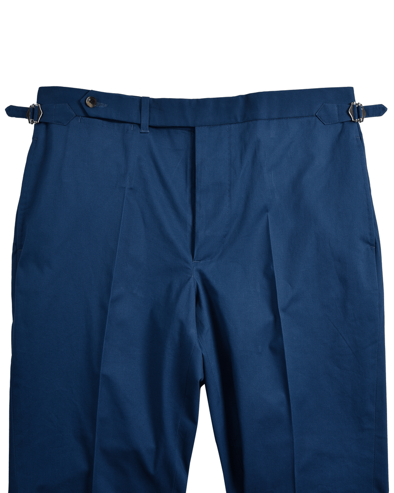 Weiche blaue Stretch-Twill-Hose
