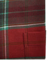 Sergé brossé - Tartan rouge et vert