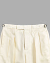 Dugdale Fine Worsted Pant - Cremefarbene Hose