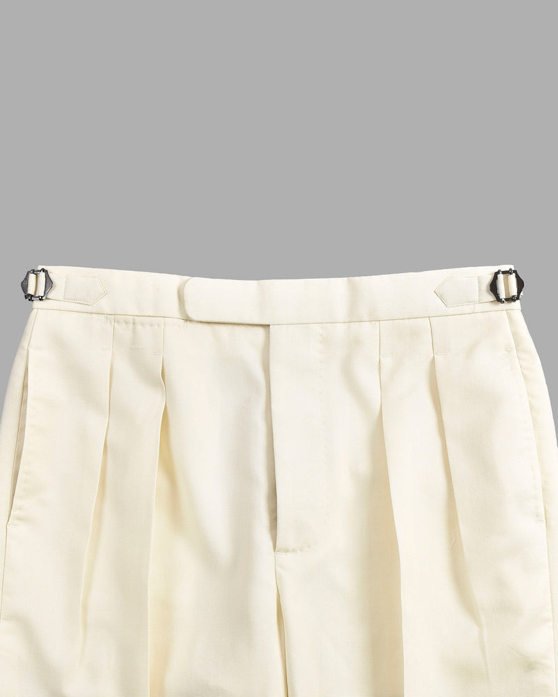 Dugdale Fine Worsted Pant - Cremefarbene Hose
