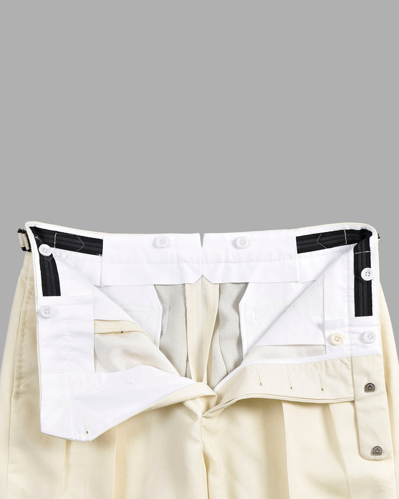 Dugdale Fine Worsted Pant - Cremefarbene Hose