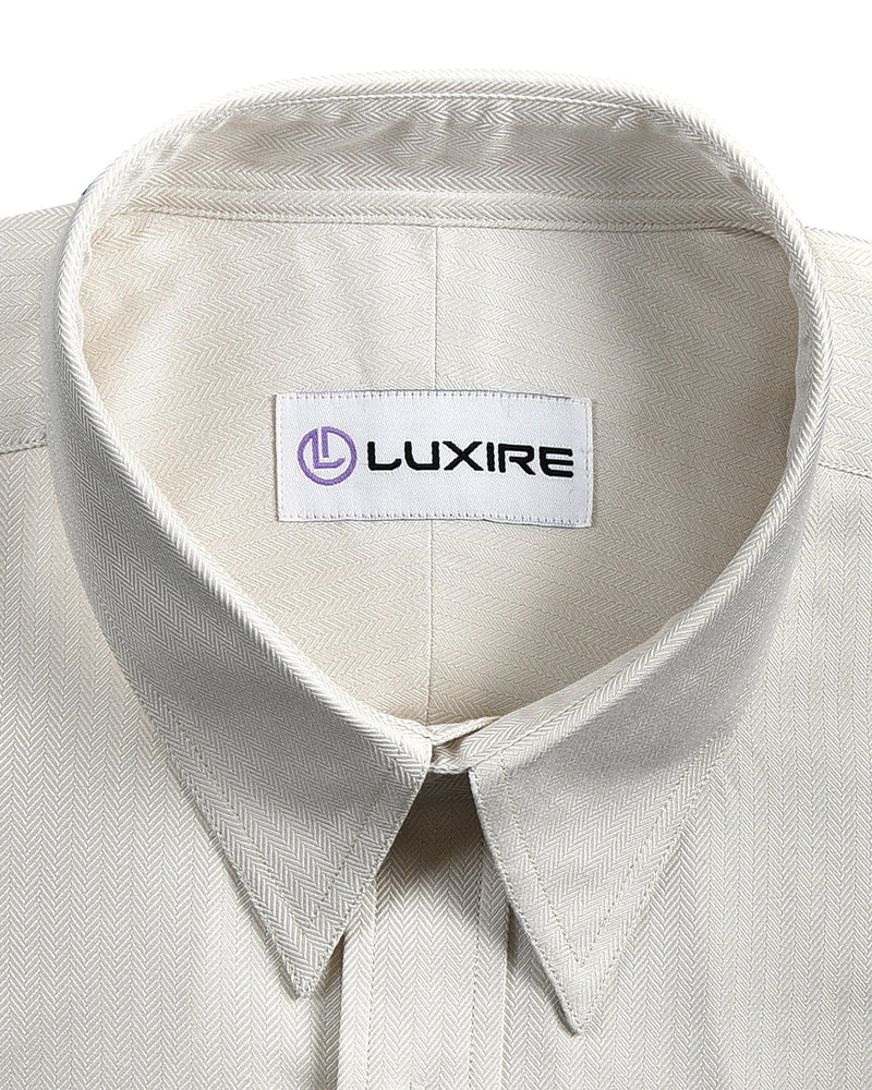 Chemise crème à chevrons