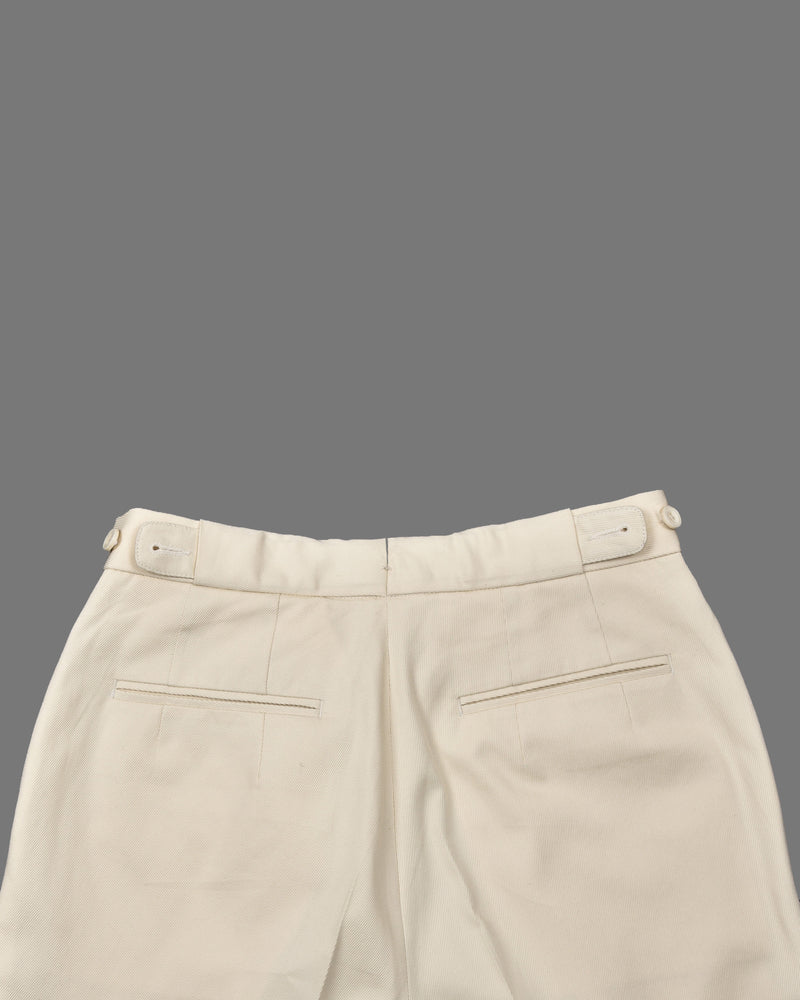 Dobby-Baumwoll-Lycra: Üppiges Off-White