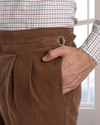 Zegna Brown Cashco Moleskin Dress Pant