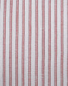Cotton Linen: Red Candy Stripes On white