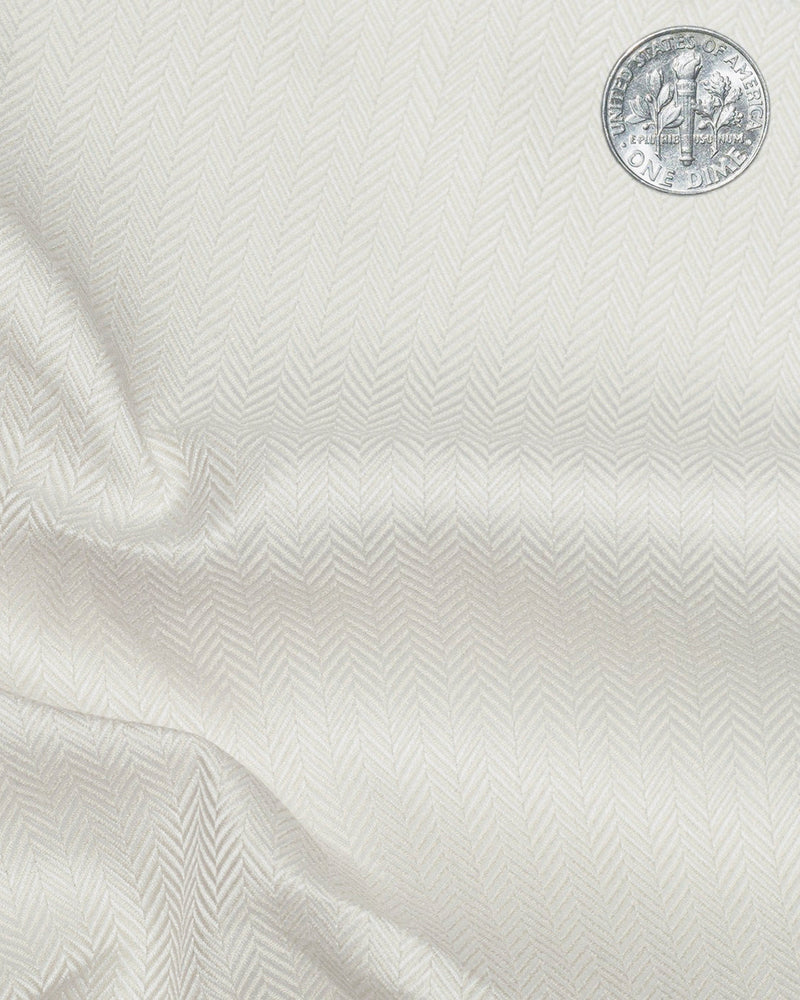 Chemise crème à chevrons