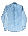Hellblaues Chambray-Hemd aus Denim mit verwaschenem Muster