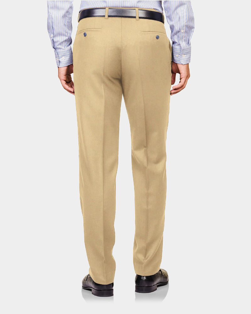 Dunkelbeige einfarbige Chino