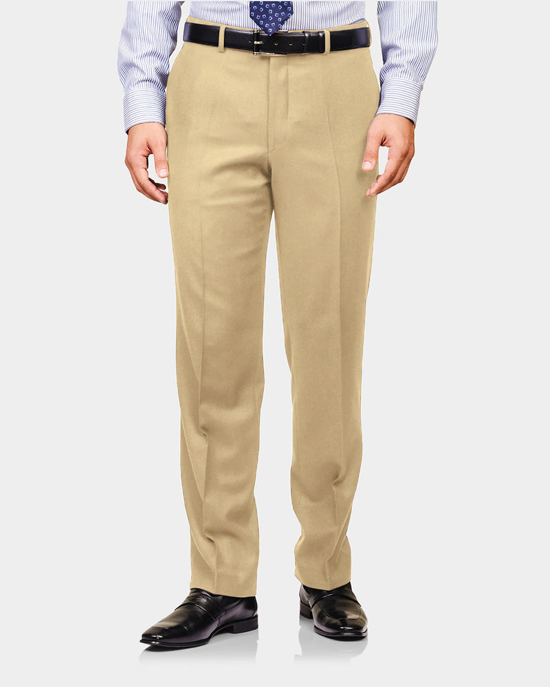 Dunkelbeige einfarbige Chino