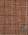 Ethomas Brick Brown White Checks Jacket
