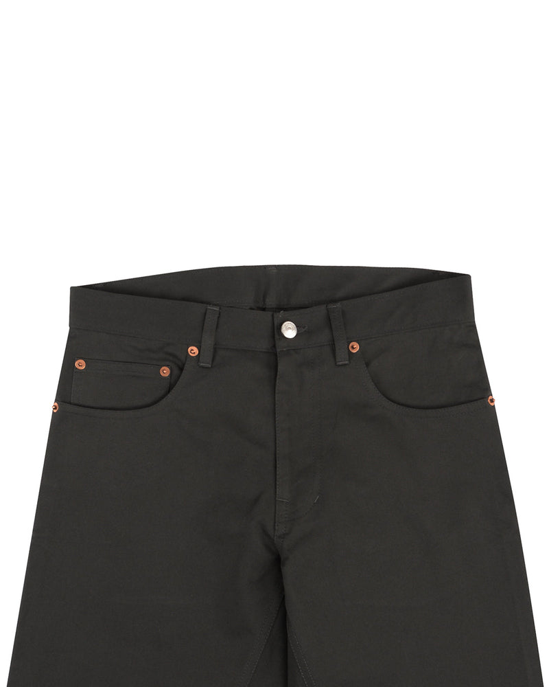 Verwaschene schwarze Jeans aus Baumwolltwill