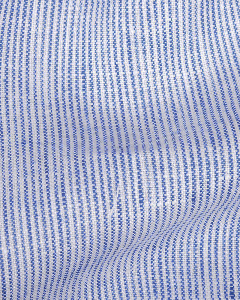 Leinen: Blaue weiße Kleidstreifen