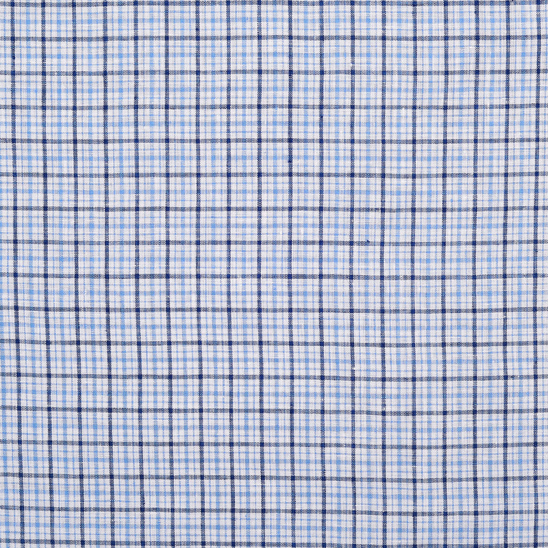 Lin : Rayures bleues Tattersall